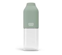 monbento - Botella de agua MB Positive M Natural 500ml - Botella Hermética compacta - Ideal para oficina, deporte, pícnic - Sin Bpa - Cero residuos - Verde