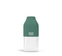 monbento - Botella de agua para niños MB Positive S, color verde bosque - Botella infantil para escuela, deporte, pícnic - Mini botella de plástico de 330 ml hermética - Sin BPA - Verde