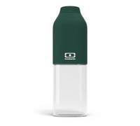 monbento - Botella de agua reutilizable MB Positive M verde oscuro - Botella de plástico pequeña 500 ml perfecta para oficina, deporte, pícnic - Botella reutilizable sin BPA - Verde