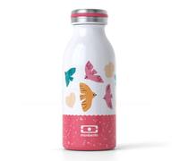 MONBENTO - Botella Termica Infantil MB Cooly rosa Birds - Botella Agua Acero Inoxidable Niños Ideal para Colegio, Picnics - Cantimplora Termica Infantil Bebidas Calientes/Frías - Sin BPA - Pájaros
