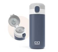 MONBENTO - Botella Termica MB Pop Infinity - 360ml - Mantiene Bebidas Calientes/Frías hasta 12 Horas - Pequeña Botella Termica para Niños Escuela/Parque y/o para Adultos en un Bolso - Sin BPA - Azul