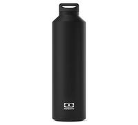 MONBENTO - Botella Termica MB Steel Onyx 500ml - Botella Agua Acero Inoxidable con Infusor - Mantiene las Bebidas Calientes/Frías hasta 12 Horas - Sin BPA - Segura y Duradera - Ideal Té, Café - Negro