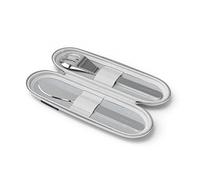 MONBENTO - Cubiertos para Llevar con Estuche MB Slim Nest Coton - Cubiertos Portatiles con 3 Piezas Cuchillo, Cuchara y Tenedor - Ideal para Trabajo, Camping, Escuela - Acero Inoxidable - Gris