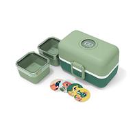 monbento - Fiambrera Infantil MB Tresor Forest - Lonchera para Niños 3 Compartimientos - Caja de Merienda - Ideal Escuela/Parque - Sin BPA - Segura y Duradera - Verde