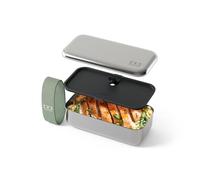 monbento - Fiambrera Metalica Sense verde Natural - Caja para Almuerzo Acero Inoxidable Hermética - Apta para Microondas y Horno - Bento Box Metal 700 ml Ideal para Trabajo/Picnic/Meal Prep - Sin BPA