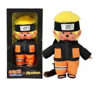 Monchhichi Bandai Naruto Shippuden - Peluche de Mono iónico de los años 80 - Peluche Totalmente Suave 20 cm para niños y Adultos - Juguete Infantil de 2 años y + - SE241088