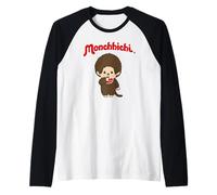 Monchhichi Cute Stance Thumbs Up Fluffy Little Guy Camiseta Manga Raglan