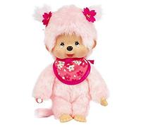 Monchhichi Peluche Pinky Sakura Rose 20 cm Muñeca, Color Rosa, (Sekiguchi 24289)