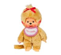 Monchichi Beige Girl 20 cm - Muñeca Clásica Original con Pelo Suave y Cara de Vinilo | Juguete Nostálgico Coleccionable para Revivir Momentos Mágicos de la Infancia