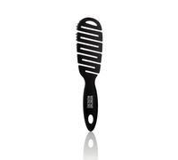 MONCHO MORENO Mini Magic Brush - Cepillo de Viaje Desenredante Sin Tirones para Cabello Seco - Antirotura y Antifrizz con Púas de Jabalí, Aporta Brillo Natural - Cabello Fino, Grueso y Rizado (Negro)