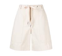 Moncler - Bermudas de algodón blanco con cordón - Shorts - Mujer - Blanco - XS -