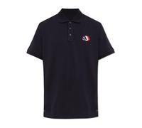 Moncler - Camisa Polo con Parche de Logo - Tops - Hombre - Azul - XL -