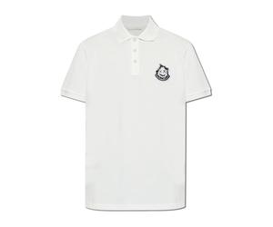 Moncler - Camisa Polo con Parche de Logo - Tops - Hombre - Blanco - M -