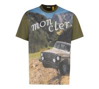 Moncler - Camiseta de Algodón con Cuello Redondo - Tops - Hombre - Multicolor - S -