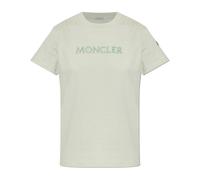 Moncler - Camiseta de algodón con logo tonal bordado - Tops - Mujer - Verde - M -