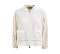 Moncler - Cárdigan con mezcla de materiales - Knitwear - Mujer - Beige - M -
