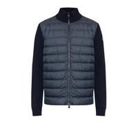Moncler - Cárdigan con Cuello Alto y Frente Acolchado de Plumas - Jackets - Hombre - Azul - 2XL -
