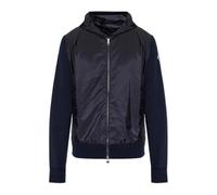 Moncler - Cárdigan con Tejidos Combinados - Knitwear - Hombre - Azul - XL -