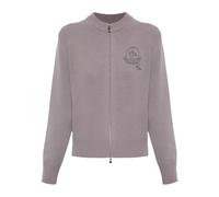 Moncler - Cárdigan de Lana con Logo Bordado - Knitwear - Mujer - Púrpura - S -