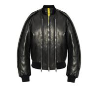 Moncler - Chaqueta Bomber de Cuero 6 Moncler Willow Smith Iali - Jackets - Mujer - Negro - S -