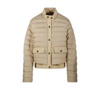 Moncler - Juju Chaqueta Corta Acolchada con Ribete de Algodón y Lino - Jackets - Mujer - Beige - S -