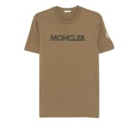 Moncler - Logo Cotton Jersey T-shirt - Tops - Hombre - Marrón - XL -