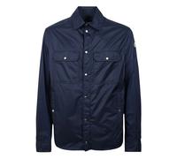 Moncler - Logo Patch Long Sleeve Shirt - Jackets - Hombre - Azul - S -