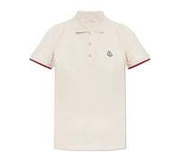 Moncler - Polo con Logo - Tops - Mujer - Beige - L -