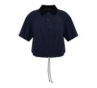 Moncler - Polo con parche del logo - Tops - Mujer - Azul - S -