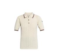 Moncler - Polo con parche del logo - Tops - Mujer - Beige - M -