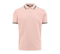Moncler - Polo de Algodón con Perfiles en Contraste - Tops - Hombre - Rosa - L -