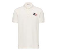 Moncler - Polo de Piqué de Algodón con Parche del Logo - Tops - Hombre - Blanco - S -