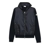 Moncler - Sudadera con capucha con paneles y parche de logo - Sweatshirts & Hoodies - Hombre - Azul - L -