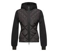 Moncler - Sudadera con capucha y cremallera acolchada de felpa de algodón - Jackets - Mujer - Negro - S -