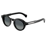 Moncler Unisex Moncler ME6012 AURONE 30013C Gafas de sol Acetato Negro Gris Redonda Normal Matizado