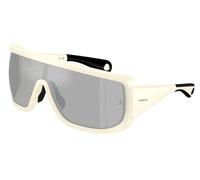Moncler Unisex Moncler ME8003 SNOWSEEKER 50026G Gafas de sol Inyectado Blanco Gris Cuadrada Espejo