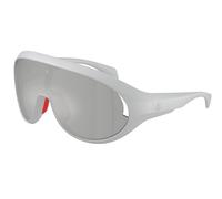 Moncler Unisex Moncler ME8010 CONTRAST 50278V Gafas de sol Inyectado Plata Plata Redonda Normal