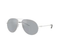 Moncler Unisex Sunglass ME4002 Flyze - Color del Marco: Plata Mate, Color de la Lente: Espejo azul y plateado