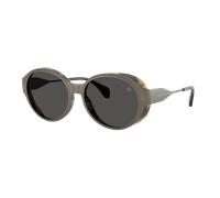 Moncler Unisex Sunglass ME4005T AUROS - Color del Marco: Matte Anthracite, Color de la Lente: Gris oscuro liso