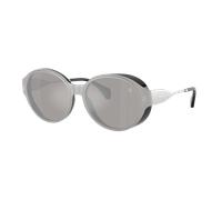Moncler Unisex Sunglass ME4005T AUROS - Color del Marco: Plata Mate, Color de la Lente: Espejo plateado