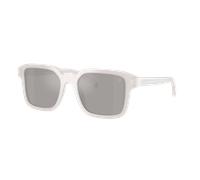 Moncler Unisex Sunglass ME6006 Quaderna - Color del Marco: Gris hielo, Color de la Lente: Gris Claro Espejado Plata