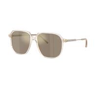 Moncler Unisex Sunglass ME6010 CYLIN - Color del Marco: Mantequilla brillante transparente, Color de la Lente: Mirror Brown Gold