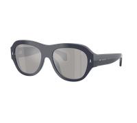 Moncler Unisex Sunglass ME6015U Elevane - Color del Marco: Azul oscuro brillante, Color de la Lente: Espejo plateado