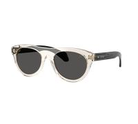 Moncler Unisex Sunglass ME6022U Splash - Color del Marco: Mantequilla transparente, Color de la Lente: Gris Oscuro