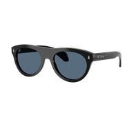 Moncler Unisex Sunglass ME6022U SPLASH - Color del Marco: Negro Brillante, Color de la Lente: Azul Oscuro