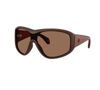 Moncler Unisex Sunglass ME8016U Thyra - Color del Marco: Grano de café mate, Color de la Lente: Marrón liso