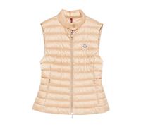 Moncler - Zip Quilted Gilet - Jackets - Mujer - Beige - M -