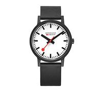 Mondaine Essence Black Reloj para Hombre Analógico de Cuarzo con Brazalete de Silicona MS1.41110.RB
