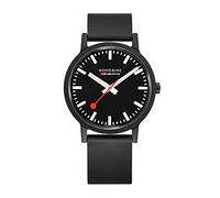 Mondaine Essence Black Reloj para Hombre Analógico de Cuarzo con Brazalete de Silicona MS1.41120.RB