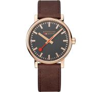 Mondaine Evo2 Rose Gold Reloj para Hombre Analógico de Cuarzo con Brazalete de Piel de Vaca MSE.40181.LG, Marrón